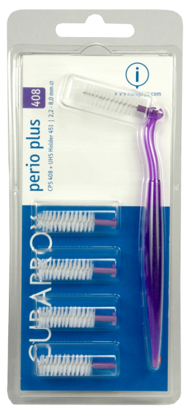 Curaprox CPS 408 perio plus – 1 op. zawiera 5 szczoteczek + 1 uchwyt UHS 451