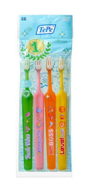 TePe Kids x-soft, korzystne opakowanie 3+1 gratis