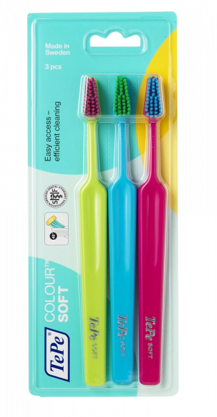 TePe Select Colour soft, zestaw szczoteczek do zębów, 2+1 gratis