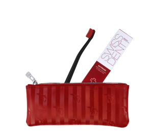 Ekskluzywny zestaw podróżny SWISSDENT – pasta SWISSDENT Extreme, 50 ml + szczoteczka SWISSDENT Profi w luksusowym futerale Maison Mollerus