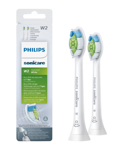 Philips Sonicare W Optimal White HX6062/10, końcówki do szczoteczki elektrycznej, 2 szt.