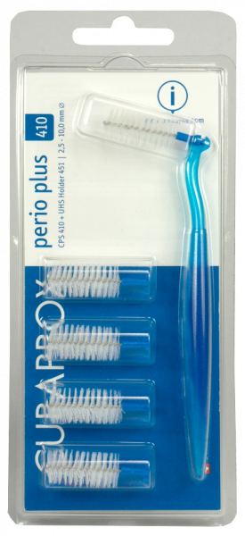 Curaprox CPS 410 perio plus – 1 op. zawiera 5 szczoteczek + 1 uchwyt UHS 451