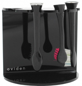 OVIDEN Ovi-One BLACK uchwyt na 4 końcówki do szczoteczek