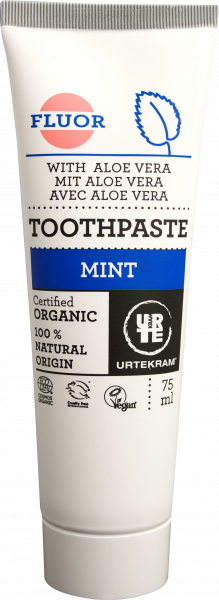 URTEKRAM pasta do zębów Mięta z fluorem BIO, 75 ml