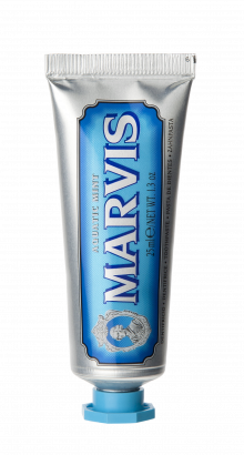 Marvis MARVIS Aquatic Mint pasta do zębów z fluorem, mięta, opakowanie podróżne, 25 ml — Składniki i ocena