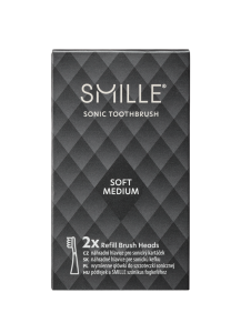 SMILLE Sonic Brush, końcówki zapasowe, czarne, 2 szt.