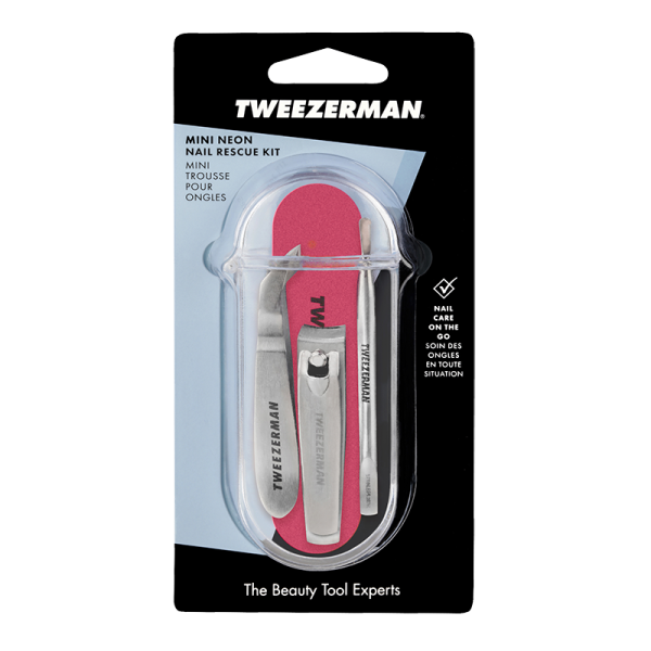 Tweezerman Mini Neon Nail Rescue Kit - kieszonkowy zestaw przyborów do paznokci