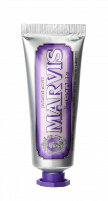 Marvis MARVIS Jasmin Mint pasta do zębów z fluorem, jaśminowa mięta, opakowanie podróżne, 25 ml — Składniki i ocena