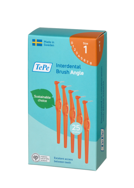 TePe Angle szczoteczki międzyzębowe 0,45 mm, pomarańczowe, 25 szt.