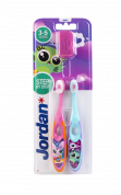 Jordan Step 2 szczoteczka dla przedszkolaków (3-5 lat), korzystne opakowanie 2 sztuki