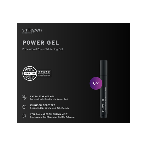 Smilepen POWER żel wybielający , zestaw wybielających penów (6x 5 ml)