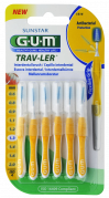 GUM TRAV-LER szczoteczka międzyzębowa z chlorheksydyną, stożkowa, ISO 3, 1,3 mm, blister 6 szt.