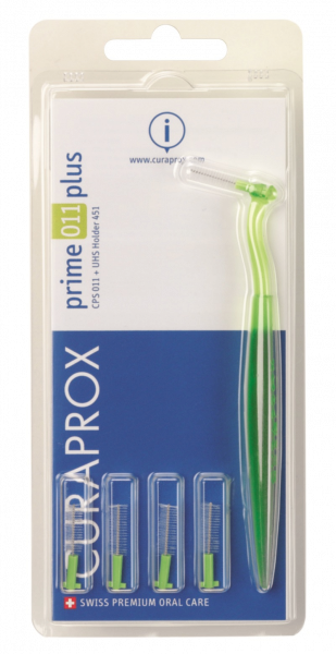 Curaprox CPS 011 prime plus - 1 op. zawiera 5 szczoteczek + 1 uchwyt UHS 451