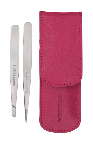 Tweezerman Petite Tweeze Set Pink Zestaw pęset w różowym etui