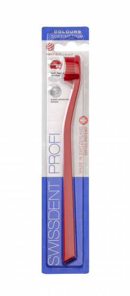 SWISSDENT COLOURS Soft-Medium czerwono-czerwona