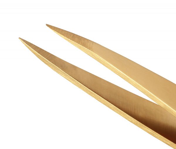 Tweezerman ultra precyzyjna złota pęsta z ostrym końcem