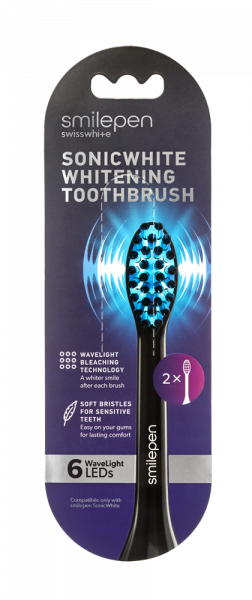 Smilepen Sonicwhite Replacement Brushhead - końcówki wymienne do szczoteczki do zębów Smilepen Sonicwhite Whitening, 2 szt.