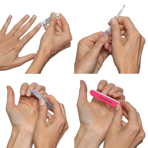 Tweezerman Mini Neon Nail Rescue Kit - kieszonkowy zestaw przyborów do paznokci