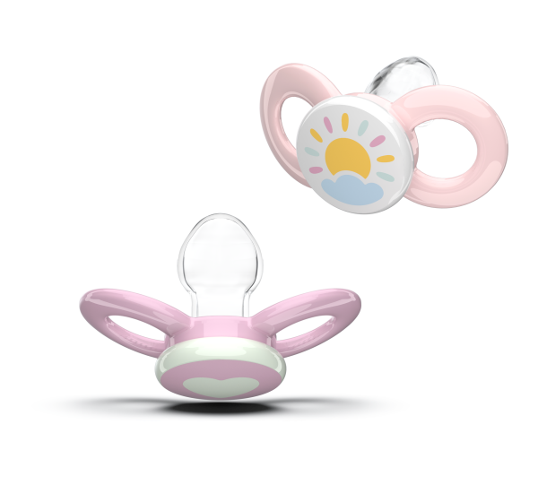 Dentistar smoczki ortodontyczne 0-6 miesięcy, różowe