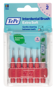 TePe Extra soft szczoteczki międzyzębowe 0,5 mm, jasno czerwone, 6 szt.