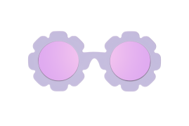 BABIATORS Polarized Flowers Irresistible Iris, lustrzane okulary przeciwsłoneczne z polaryzacją, fioletowe, 3-5 lat