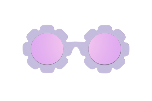 BABIATORS Polarized Flowers Irresistible Iris, lustrzane okulary przeciwsłoneczne z polaryzacją, fioletowe, 3-5 lat