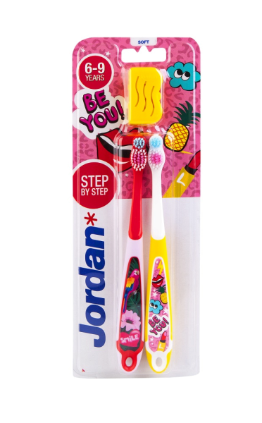 Jordan Step 3 szczoteczka dla uczniów (6-9 lat), korzystne opakowanie 2 sztuki