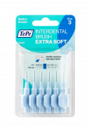 TePe Extra Soft szczoteczki międzyzębowe 0,6 mm, jasno niebieskie, 6 szt.