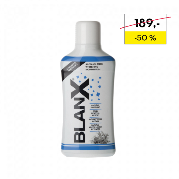 BlanX Advanced Whitening - Bezalkoholowy płyn wybielający do płukania ust, 500ml