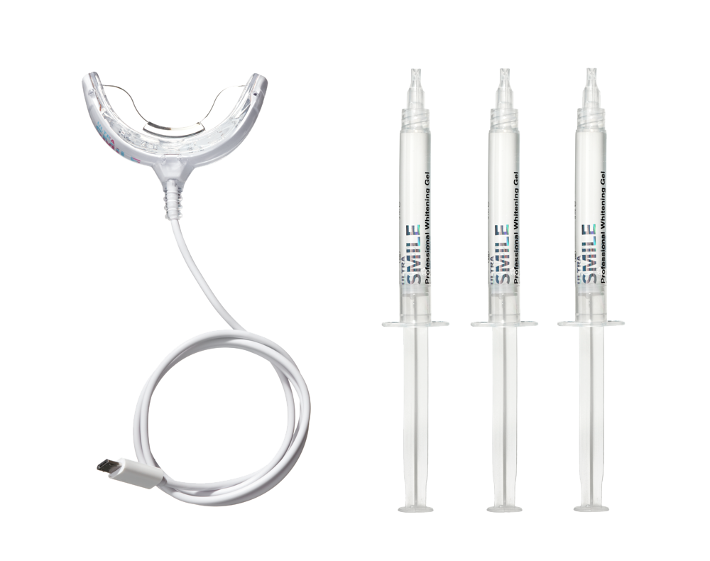 Smilepen Ultrasmile Professional Whitening Kit - zestaw do profesjonalnego wybielania zębów z akceleratorem LED (3 x żel)