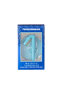 Zestaw rzęs i lusterko Tweezerman Majestic Turquoise, edycja świąteczna