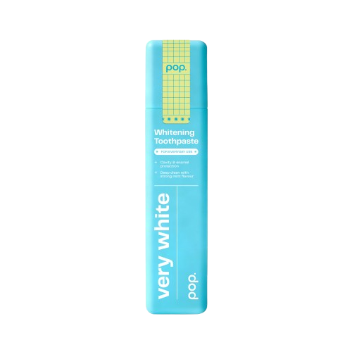 Pop Very White, wybielająca pasta do zębów do codziennego stosowania o smaku miętowym, 75 g