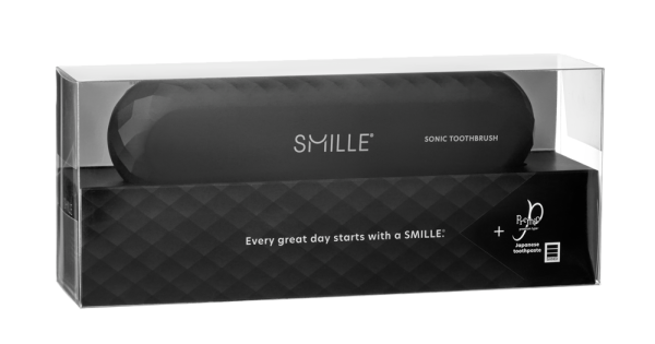 SMILLE Sonic Brush - Premium soniczna szczoteczka z włóknami SANGI, czarny