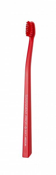 SWISSDENT COLOURS Soft-Medium czerwono-czerwona w torbie