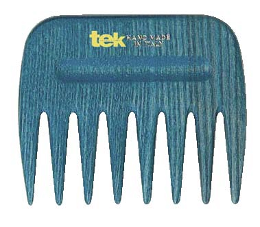 Tek AFRO COMB grzebień z szerokimi zębami w kolorze niebieskim