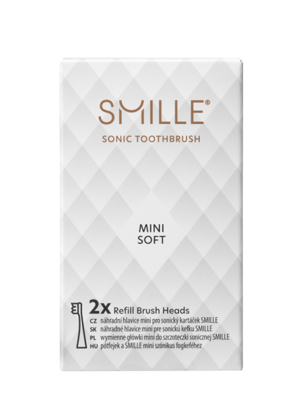SMILLE Sonic Brush, końcówki wymienne MINI, białe, 2 szt.