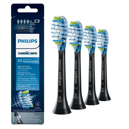 Philips Sonicare C3 Premium Plaque Defence Black HX9044/33, wymienne główki, 4 szt.