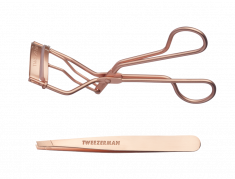 Tweezerman Rose Gold Set, zestaw upominkowy do rzęs i brwi
