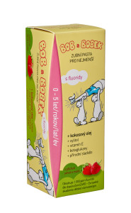 Bob i Bobek pasta do zębów dla dzieci o smaku malinowym i truskawkowym (0-6 lat), 50 ml