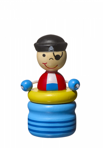 Drewniane pudełko na pierwszy ząbek PIRAT