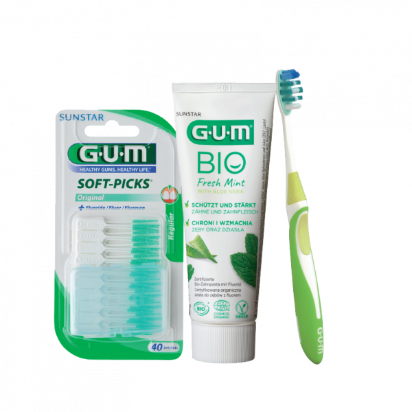 GUM BIO Fresh Mint zestaw