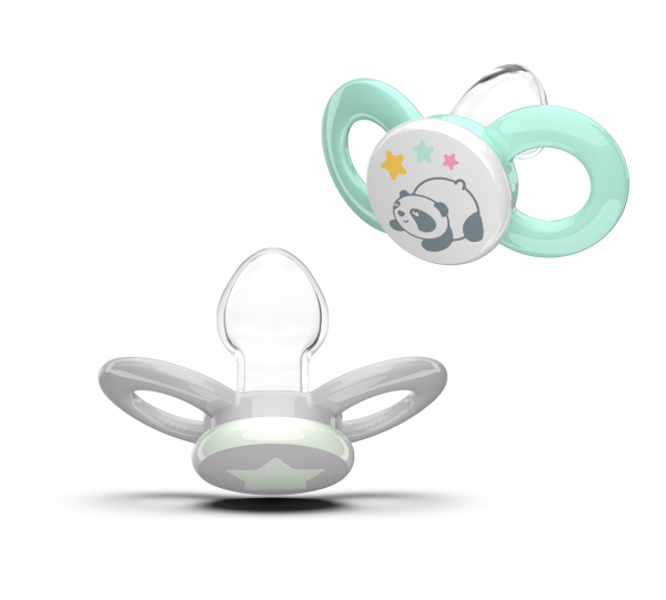 Dentistar smoczki ortodontyczne 6-14 miesięcy, szaro-zielone