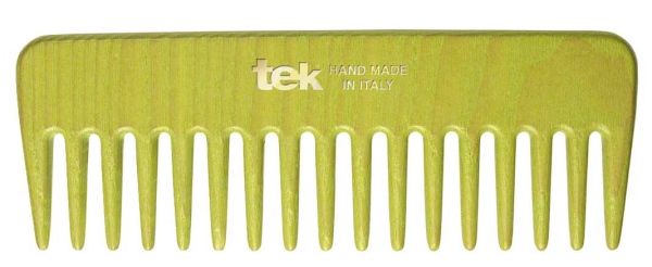 Tek MULTICOLOR grzebień w kolorze żółto-zielonym