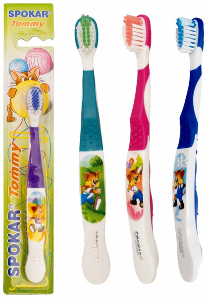 Spokar Tommy szczoteczka dla dzieci od 3 do 6 lat, Soft