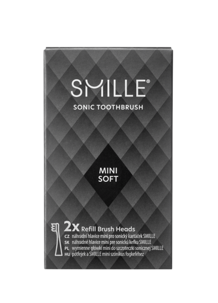 SMILLE Sonic Brush, końcówki wymienne MINI, czarne, 2 szt.