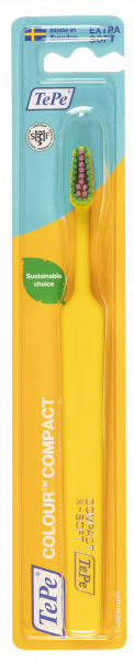 TePe Colour Compact x-soft, szczoteczka do zębów, żółta