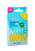 TePe Original międzyzębowe szczoteczki z bioplastiku 0,7 mm, Żółty, 6 sztuk, pudełko