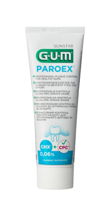 GUM Sunstar GUM PAROEX antybakteryjna pasta do zębów CPC 0,05 %, 75 ml — Inhaltsstoffe i ocena