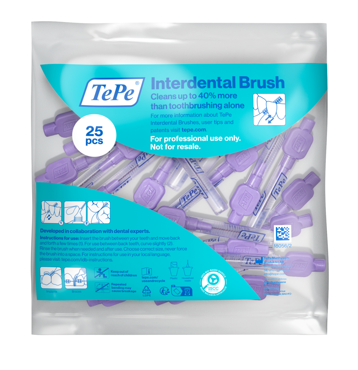 TePe Extra Soft szczoteczki międzyzębowe 1,1 mm, jasno fioletowe, 25 szt.
