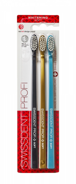 SWISSDENT WHITENING szczoteczki do zębów Soft (2+1 za darmo) - ST. MORITZ